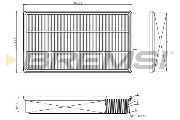 Filtre à air BREMSI FA1113
