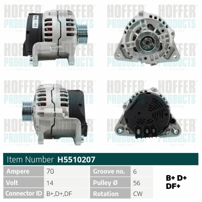 Alternateur HOFFER H5510207