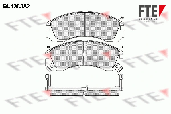 Kit de plaquettes de frein, frein à disque FTE 9010160