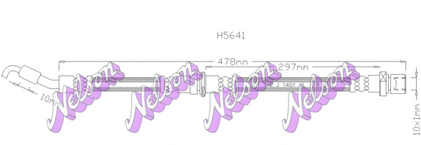 Flexible de frein KAWE H5641