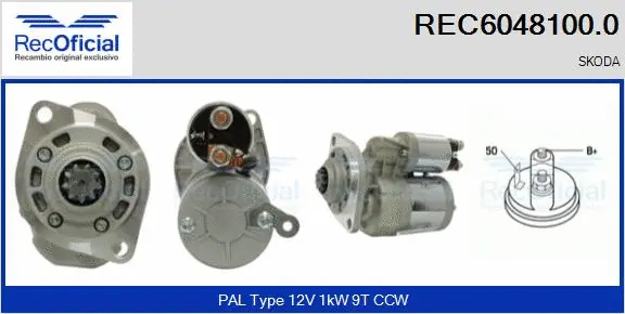 Démarreur RECOFICIAL REC6048100.0