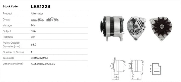 Alternateur LUSA LEA1223