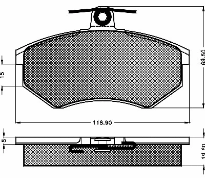Kit de plaquettes de frein, frein à disque BSF 10260