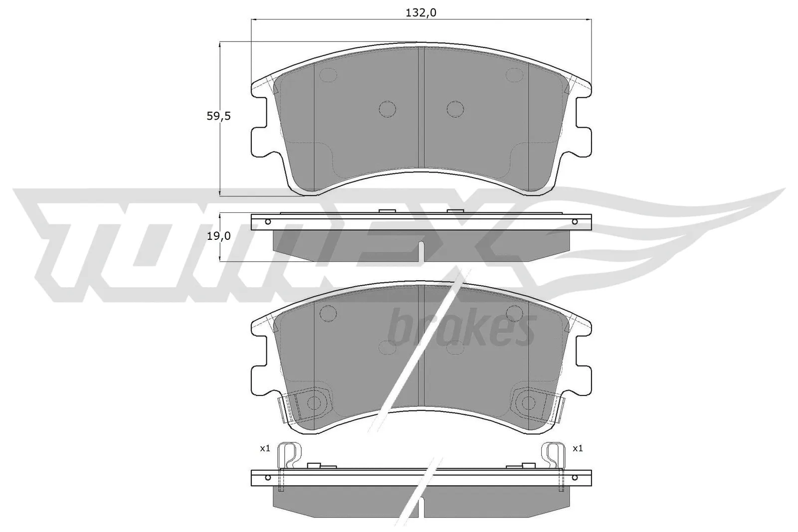 Kit de plaquettes de frein, frein à disque TOMEX Brakes TX 13-03