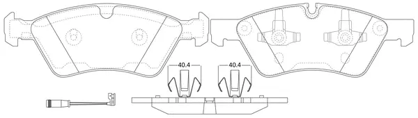 Kit de plaquettes de frein, frein à disque FIT FP1244E