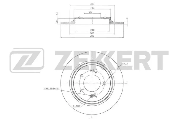 Disque de frein ZEKKERT BS-6515