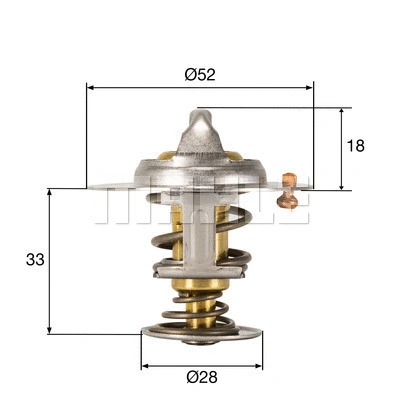 Thermostat, liquide de refroidissement WILMINK GROUP WG2224812