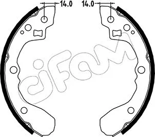 Jeu de mâchoires de frein CIFAM 153-217