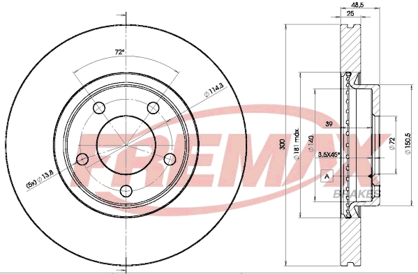 Disque de frein FREMAX BD-3273