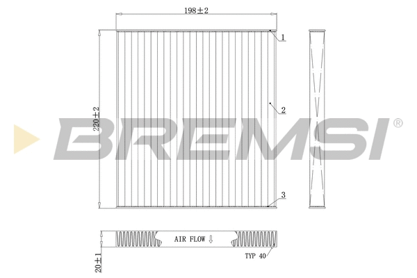 Filtre, air de l'habitacle BREMSI FC0498