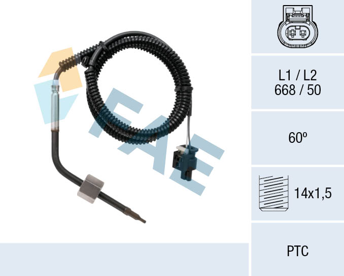 Capteur, température des gaz FAE 68094