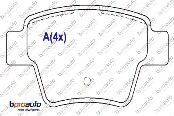 Kit de plaquettes de frein, frein à disque BPROAUTO 1BP30999AA