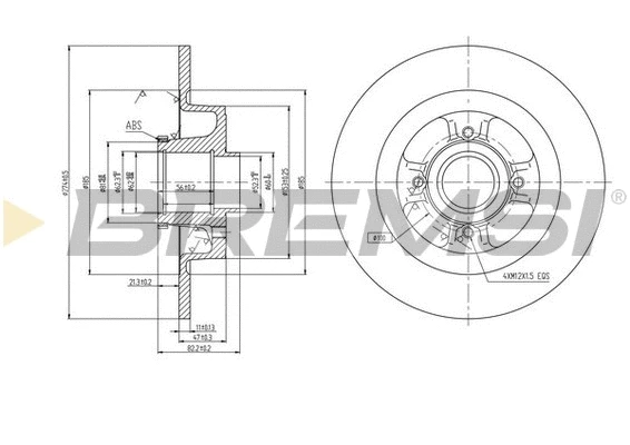 Disque de frein BREMSI CD7381S