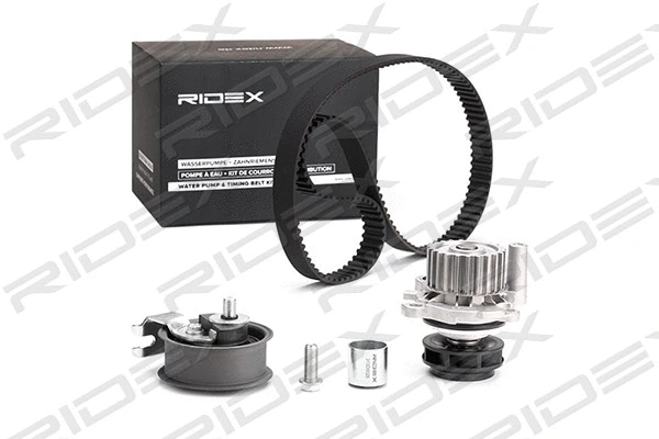 Pompe à eau + kit de courroie crantée RIDEX 3096W0184
