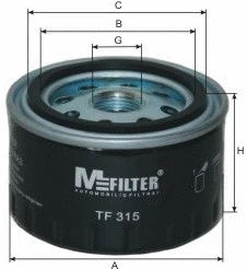 Filtre à huile MFILTER TF 315