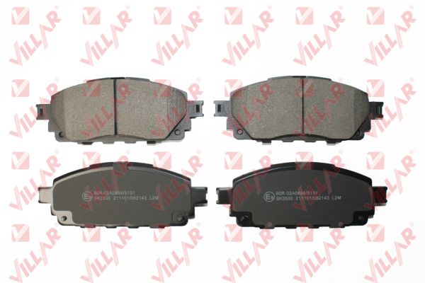 Kit de plaquettes de frein, frein à disque VILLAR 626.2143