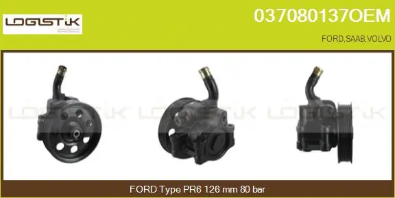 Pompe hydraulique, direction LGK 037080137OEM
