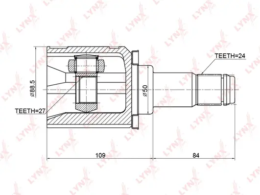 Jeu de joints, arbre de transmission LYNXAUTO CI-3723