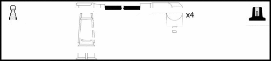 Kit de câbles d'allumage LEMARK HOES741