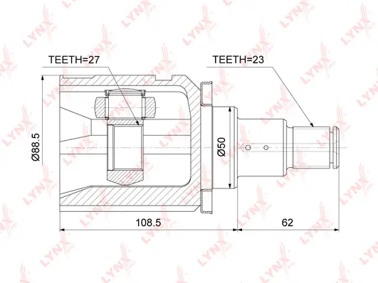 Jeu de joints, arbre de transmission LYNXAUTO CI-3757