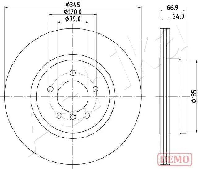 Disque de frein ASHIKA 61-00-0126C