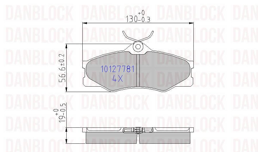 Kit de plaquettes de frein, frein à disque DANBLOCK DB 510020