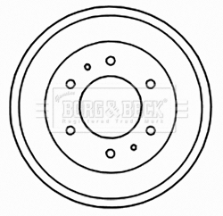Tambour de frein BORG & BECK BBR7155