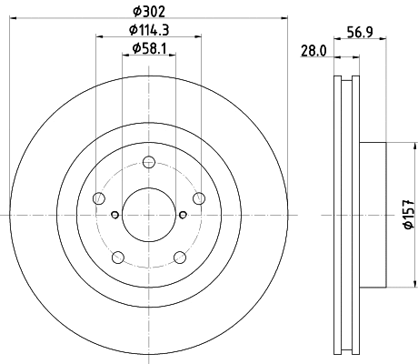 Disque de frein MINTEX MDC2756