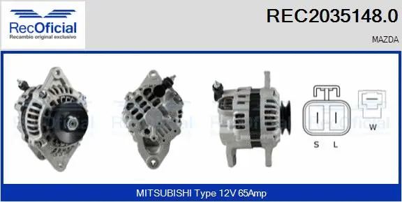 Alternateur RECOFICIAL REC2035148.0