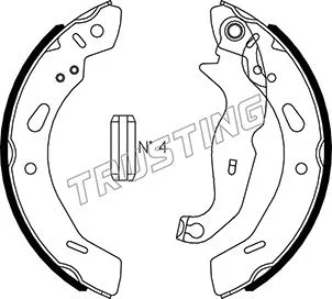 Jeu de mâchoires de frein TRUSTING 040.162