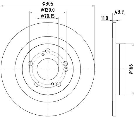 Disque de frein MINTEX MDC2905C