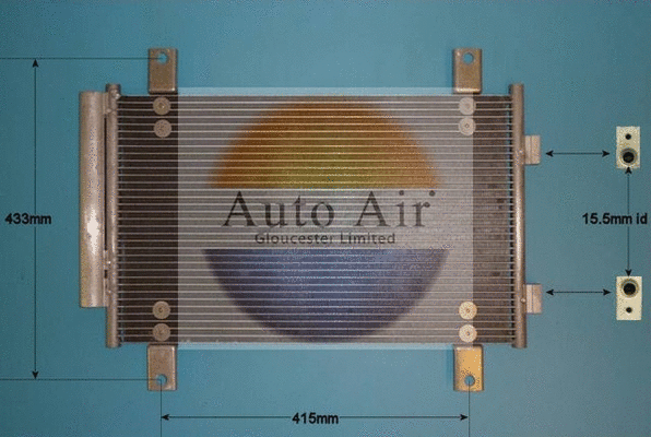 Condenseur, climatisation AUTO AIR GLOUCESTER 16-9795