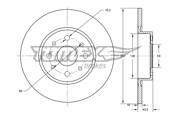 Disque de frein TOMEX Brakes TX 73-75
