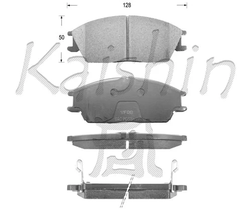 Kit de plaquettes de frein, frein à disque KAISHIN FK11091
