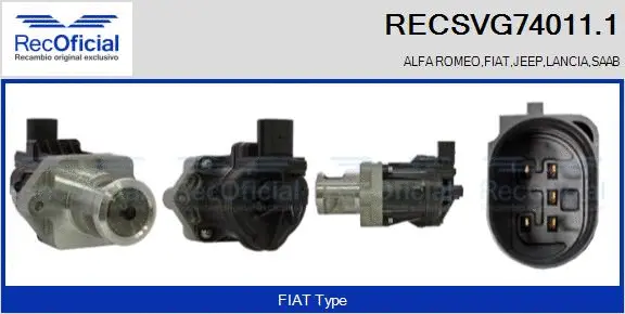 Vanne EGR RECOFICIAL RECSVG74011.1