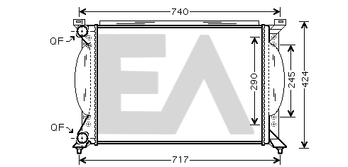 Radiateur, refroidissement du moteur EACLIMA 31R02036