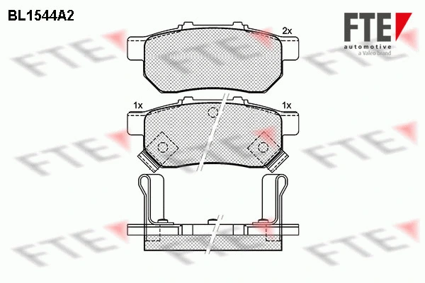 Kit de plaquettes de frein, frein à disque FTE 9010240