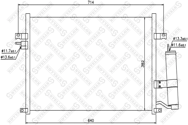 Condenseur, climatisation STELLOX 10-45045-SX