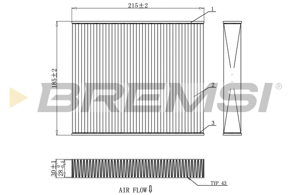 Filtre, air de l'habitacle BREMSI FC0910