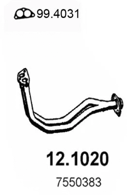 Tuyau d'échappement ASSO 12.1020