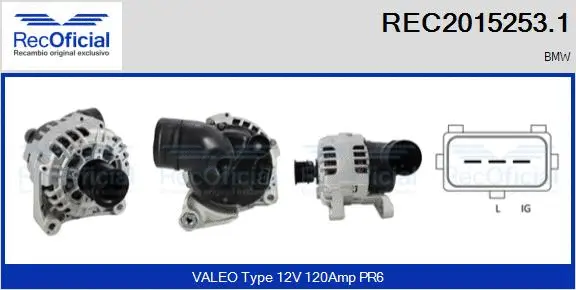 Alternateur RECOFICIAL REC2015253.1