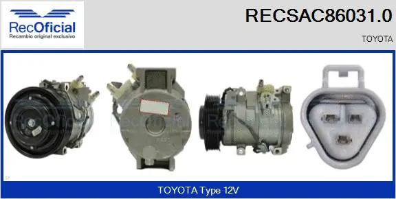 Compresseur, climatisation RECOFICIAL RECSAC86031.0