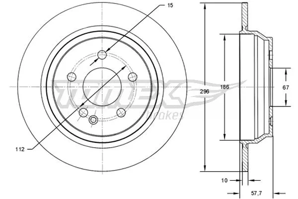 Disque de frein TOMEX Brakes TX 71-89