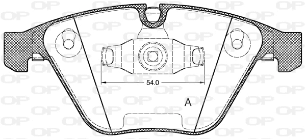 Kit de plaquettes de frein, frein à disque OPEN PARTS BPA0857.10