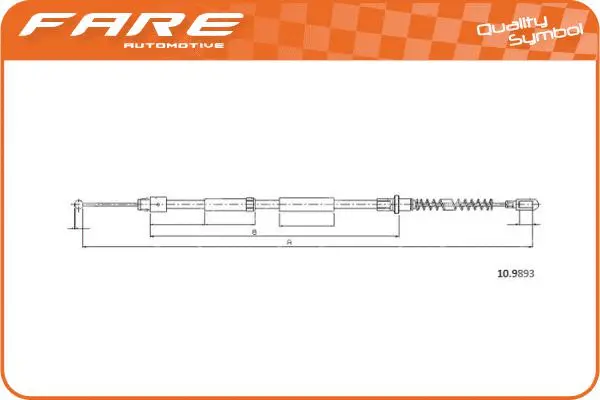 Tirette à câble, frein de stationnement FARE-RCH 17986