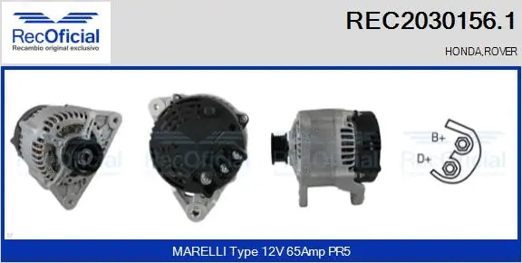 Alternateur RECOFICIAL REC2030156.1