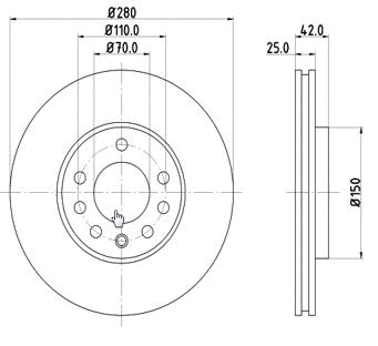 Disque de frein MTR 12108526