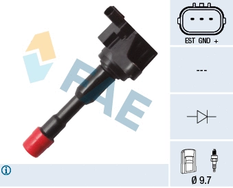 Bobine d'allumage FAE 80298