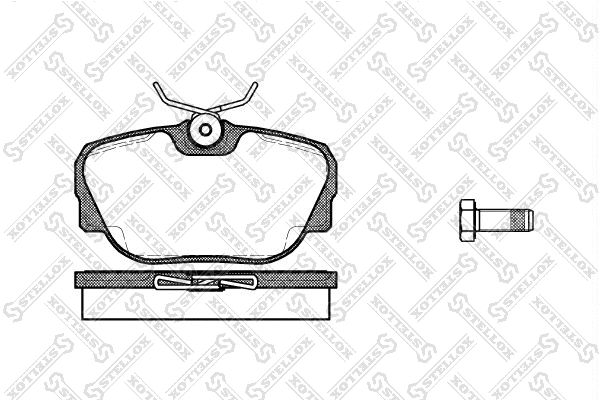 Kit de plaquettes de frein, frein à disque STELLOX 307 000-SX