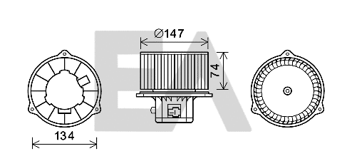 Moteur électrique, pulseur d'air habitacle EACLIMA 42A28005